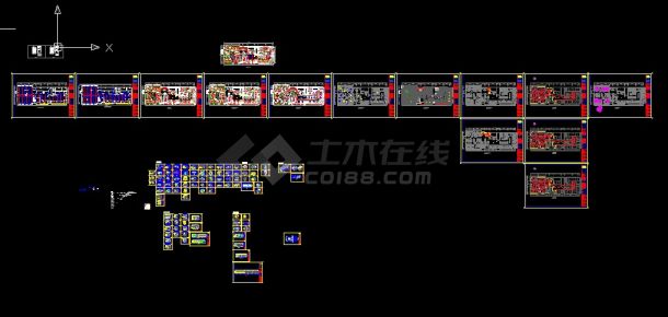 某地区经七路茶楼室内装修设计cad全套施工图-图一