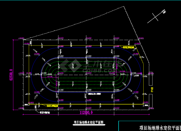 某球场轮滑场施工CAD布置图-图二