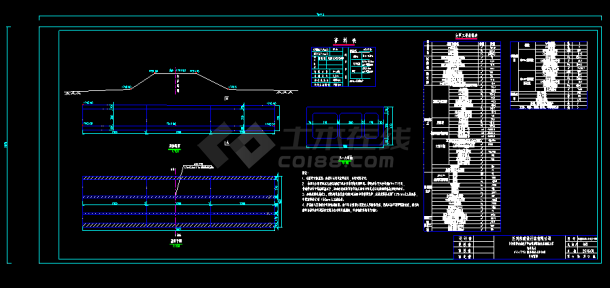 很实用的综合管廊穿越铁路CAD设计图-图二