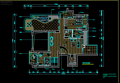 某现代别墅复士楼装修CAD设计施工图纸-图二