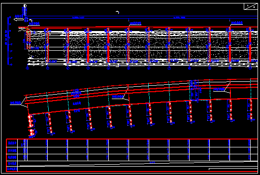 全宽60米25x30米预应力混凝土组合箱梁桥桥型总体布置图（桩柱式墩台和肋板式桥台）