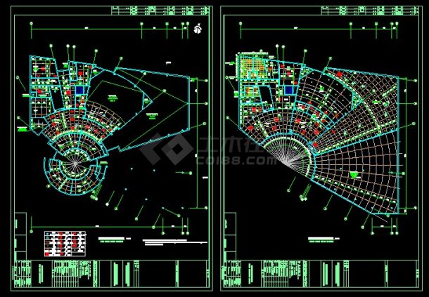 某可口可乐馆建筑设计cad全套施工图-图二