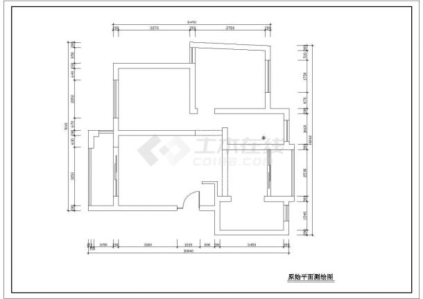 [上海]康桥水都某住宅室内装修cad施工图-图一