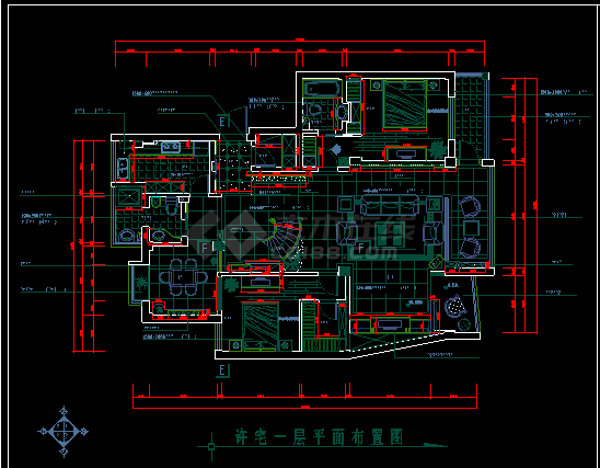 某地设计精致的商品房建筑设计施工CAD图-图二