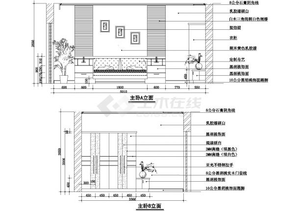 经典住宅楼室内装修cad施工图-图二