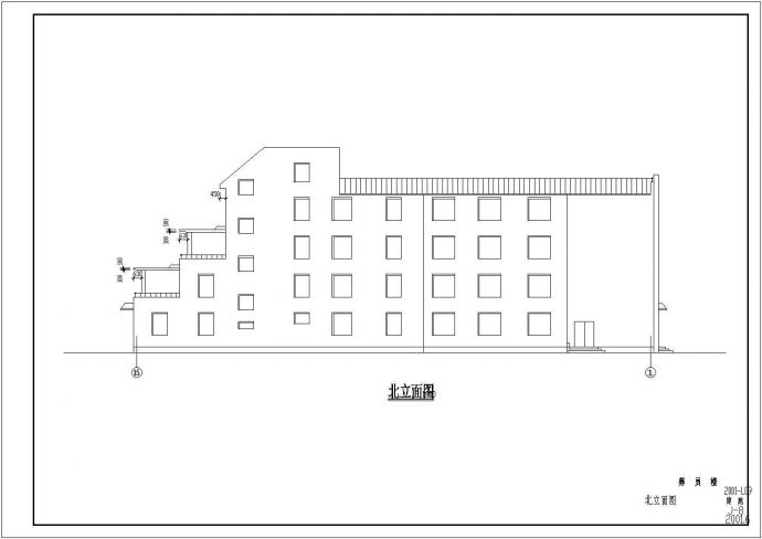 某市四层养老院建筑方案设计施工CAD图纸_图1