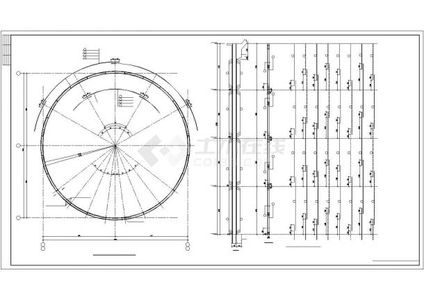 某钢筋混凝土筒仓结构方案图-图一