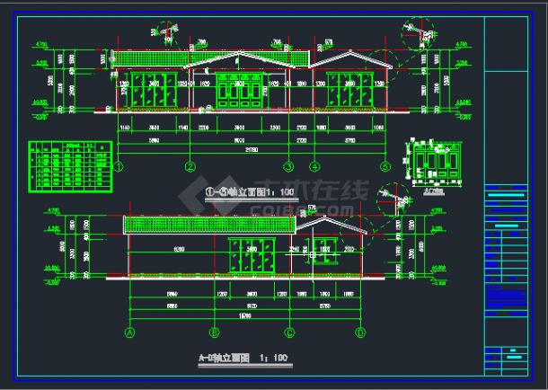 某砖混砌体结构古建筑风格自建房工程施工图（180平米左右）（含设计说明）-图一