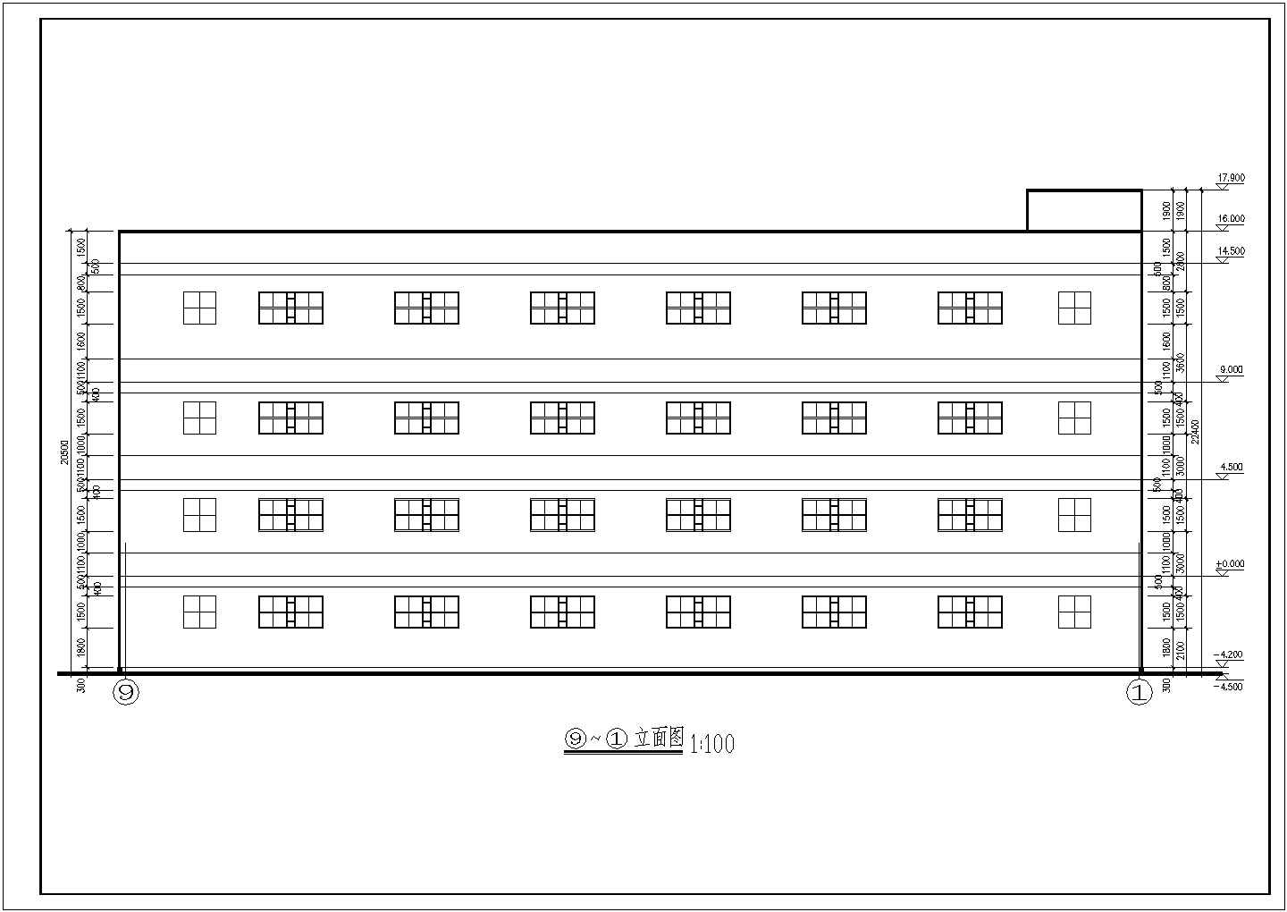 某市医院家属区教室及食堂建筑方案设计施工CAD图