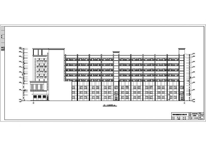 锐角宿舍楼施工设计CAD建筑平立剖全套图_图1