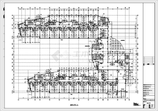 松江某八层医院建筑施工设计CAD全套图-图二
