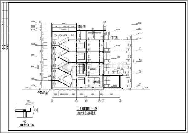 医院门诊楼建筑施工设计CAD方案图-图二