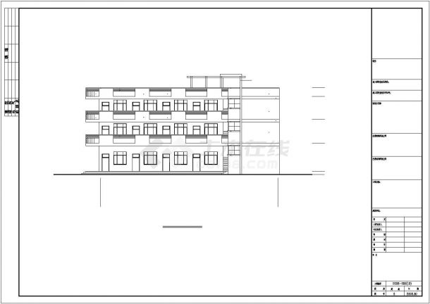 永春县某三层医院门诊综合楼建筑结构设计施工CAD图-图二