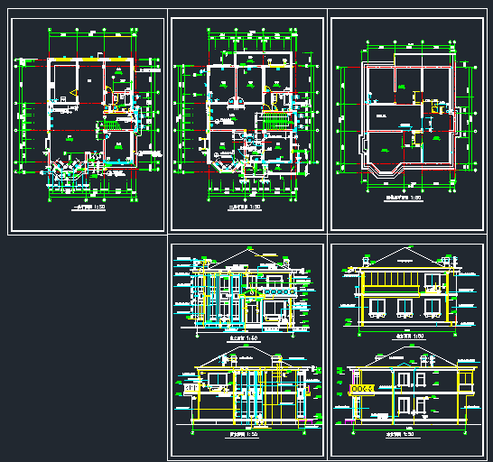 阿里苏丹别墅建筑设计CAD施工图纸_图1
