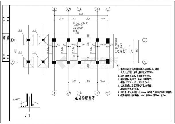 某锅炉房结构设计cad详细施工图-图二