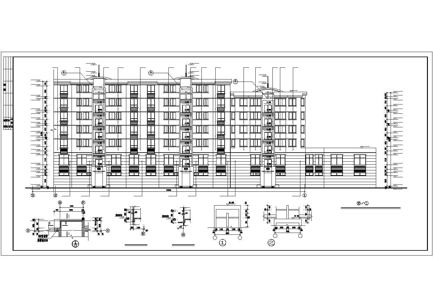 非常经典的底框商品住宅建筑CAD设计图纸