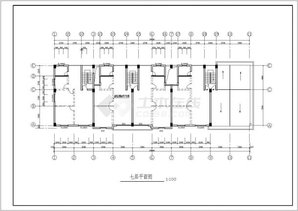 阳光城住宅区建筑施工图（共13张）-图二