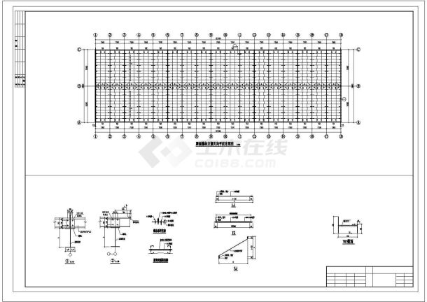 重庆某钢结构有限公司厂房建筑结构图-图二