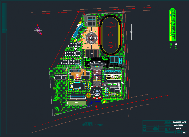 某职业学校园林规划CAD图纸-图二