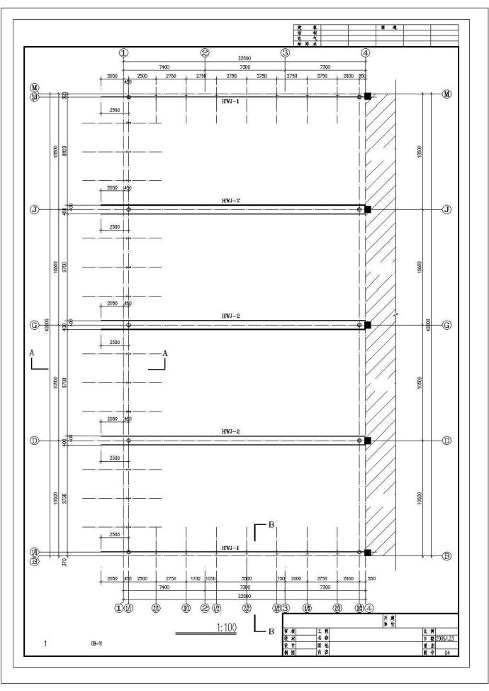 广东某汽车展销办公楼建筑结构设计图纸_图1