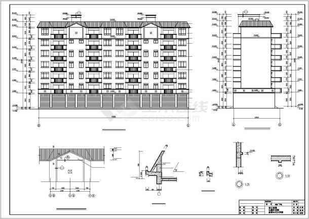 革小区住宅楼的建筑结构CAD设计施工图-图一