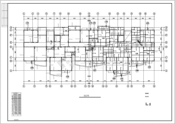 异型柱高层建筑结构cad施工工程图纸-图二