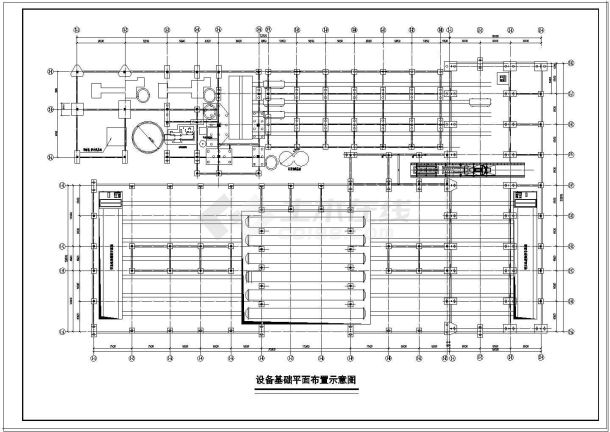 4790平米轻钢结构墙体材料公司车间cad结施图纸-图二