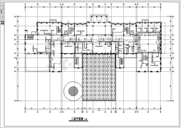 会所中央空调设计CAD平面布置参考图-图二