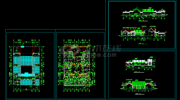 某四合院住宅方案cad施工详细图纸-图一