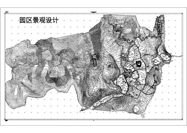 某农家乐景观规划设计cad总平面图-图一