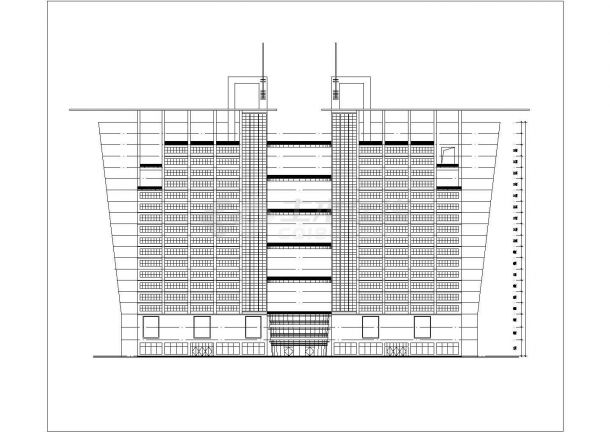某地小县城酒楼建筑设计方案CAD图-图一