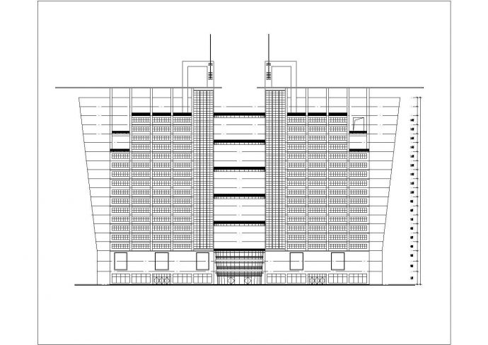 某地小县城酒楼建筑设计方案CAD图_图1