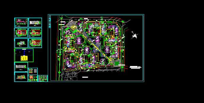 豪华会所建筑设计全套CAD平面图_图1
