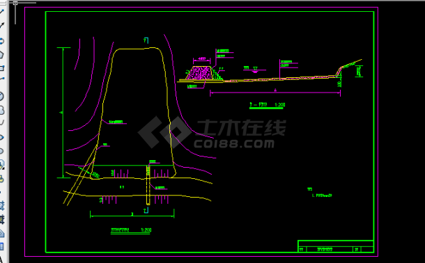 小型农田水利工程取水井及塘坝典型cad图-图二