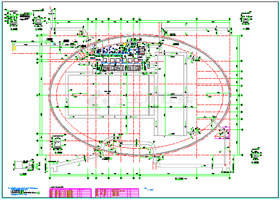 空间网壳体育场建筑设计图-图一
