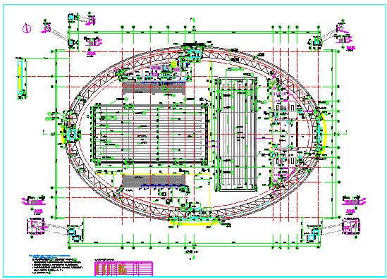 空间网壳体育场建筑设计图-图二
