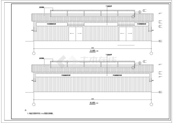 某15米跨轻钢厂房建筑结构图纸-图一