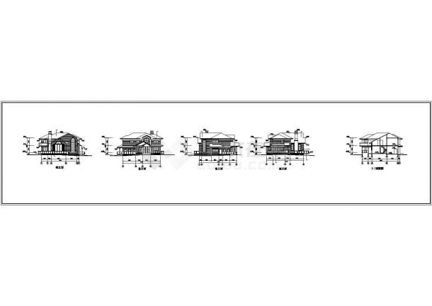 某地欧式别墅建筑设计方案CAD图-图一