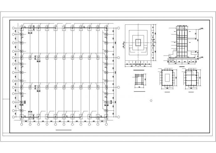 某三跨门式刚架厂房结构图纸_图1