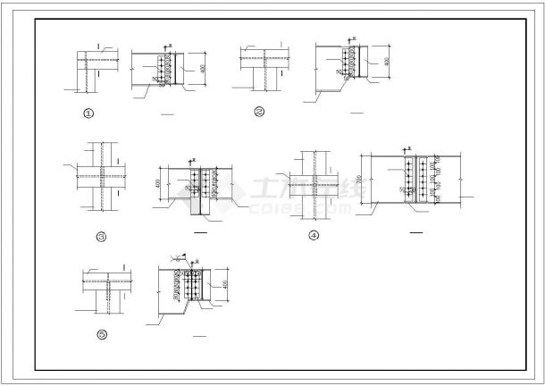 某钢结构雨蓬及连廊结构图纸-图二