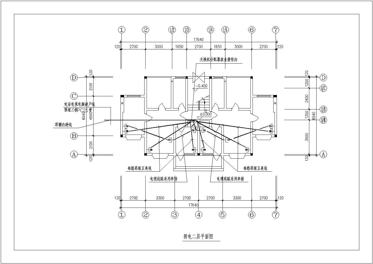 风力发电接地电气设计施工CAD图纸