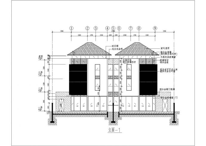 某设计精致的双拼豪华别墅建筑设计施工CAD图_图1