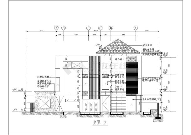 某设计精致的双拼豪华别墅建筑设计施工CAD图-图二