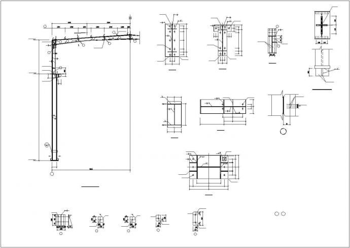 某带吊车的轻钢厂房结构设计图纸_图1