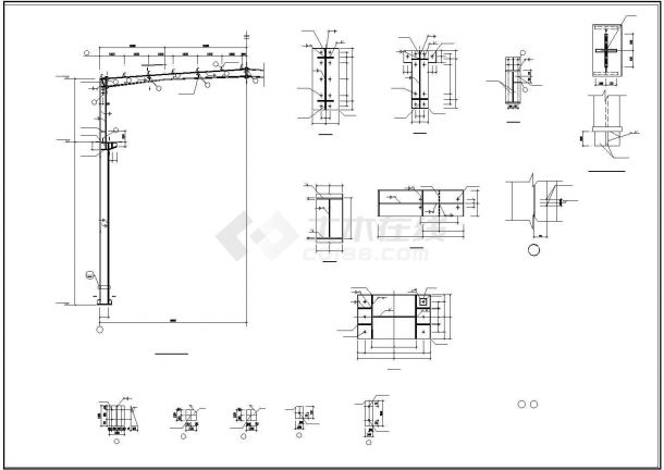 某带吊车的轻钢厂房结构设计图纸-图二