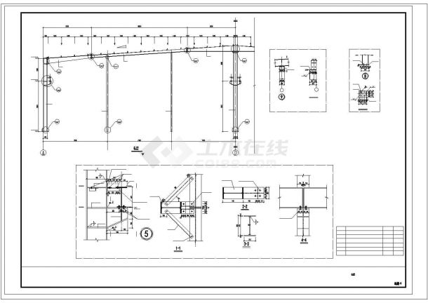某厂房钢架结构CAD基础详图-图二