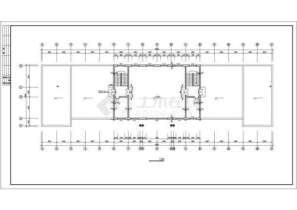 某地四层欧式办公楼cad建筑施工图-图二