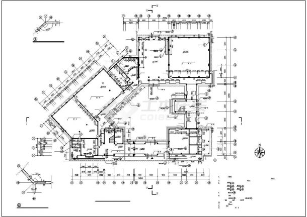 某市艺术楼建筑施工CAD设计施工图-图二