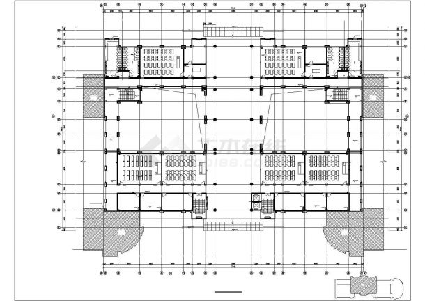 金山小学设计建筑CAD施工平面图纸-图一