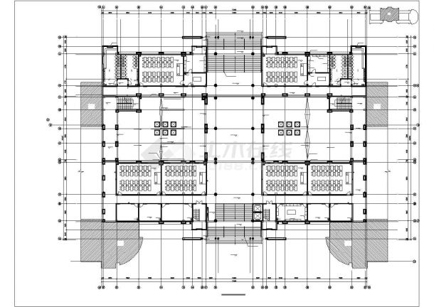 金山小学设计建筑CAD施工平面图纸-图二